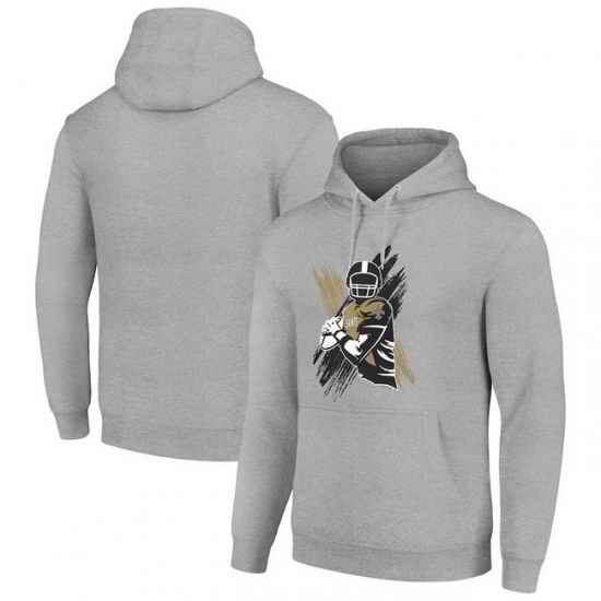 Men Starter Heather Gray New Orleans Saints Player X Fleece Pullover Hoodie